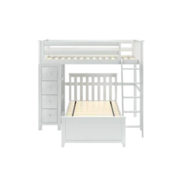 Jackpot! All-In-One Twin Storage High Loft Bed + Twin Lower Bed -Children's Products 2 JACKPOT DELUXE W CENTER 58227.1566162051