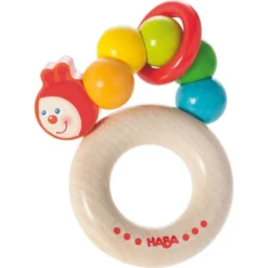 Haba Rainbow Caterpillar Wooden Clutching Toy