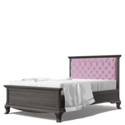 Romina Furniture Antonio Tufted Headboard Panel -Children's Products 6537 OilGrey PNK 01706.1529507561