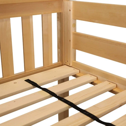 Jackpot Kids York 2 Twin Low Loft Bed W/ Red & Blue Play Curtain 2 Jackpot Kids York 2 Twin Low Loft Bed W/ Red & Blue Play Curtain - Image 2