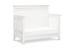Franklin & Ben Beckett 4-in-1 Convertible Crib, Warm White -Children's Products B14401RW White Background 04 12905.1527726833