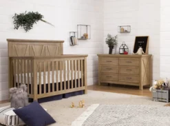 Franklin & Ben Emory 2 Piece Nursery Set - Convertible Crib + Double Dresser
