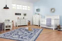 Franklin & Ben Emory 4 Piece Nursery Set - Convertible Crib + Double Dresser + Chest + Nightstand