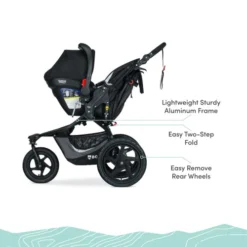 BOB Gear Revolution Flex 3.0 Travel System, Graphite Black -Children's Products BOB Gear Flex 3.0 B Safe Gen2 TS ATF 09 54559.1685747410