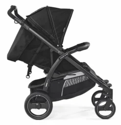 Peg Perego Book For Two Double Stroller, Atmosphere -Children's Products BookForTwo side view recline Onyx 06392.1541541545