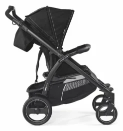 Peg Perego Book For Two Double Stroller, Atmosphere -Children's Products BookForTwo side view Onyx 49424.1541541543