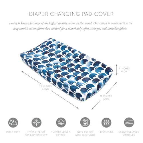 Oilo Elefant Jersey Changing Pad Cover 2 Oilo Elefant Jersey Changing Pad Cover - Image 2