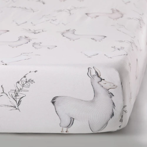Oilo Llama Jersey Crib Sheet 2 Oilo Llama Jersey Crib Sheet - Image 2