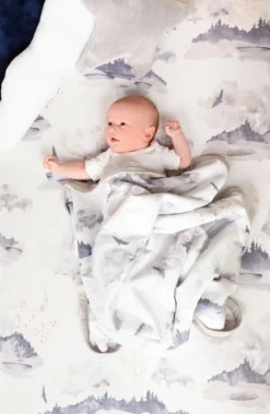 Oilo Misty Mountain Jersey Crib Sheet -Children's Products CSH MTNb 04652.1616817215