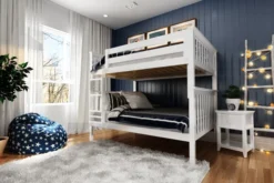 Jackpot Kids Cambridge Full Bunk Bed -Children's Products Cambridge White 79451.1564615128