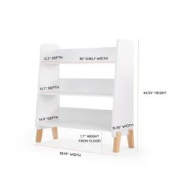 Dadada Muse Bookshelf, White/Natural -Children's Products DD Muse P Bookshelf DIMS 50707.1676076161