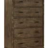 Westwood Dovetail 5 Drawer Chest, Graphite