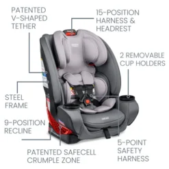 Britax One4Life ClickTight All-in-One, Diamond Quilted Gray -Children's Products E1C903N One4Life GlacierGraphite 3 Master 2023 59604.1685743054