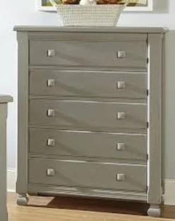 Baby's Dream Everything Nice 5 Drawer Chest, Vintage Grey