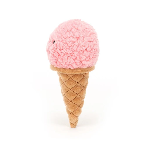 Jellycat Irresistible Ice Cream, Strawberry 2 Jellycat Irresistible Ice Cream, Strawberry - Image 2