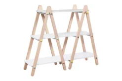 Babyletto Dottie Bookcase, White / Washed Natural