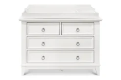 Namesake Emma Regency 4 Drawer Dresser, Warm White -Children's Products M10716RW White Background 05 34878.1686352029