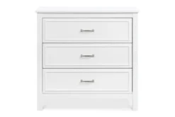 Davinci Charlie 3-Drawer Dresser -Children's Products M12823W White Background 01 61338.1598503041