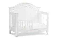 Franklin & Ben Beckett 4-in-1 Convertible Curve Top Crib, Warm White -Children's Products M34401RW White Background 03 02630.1667236722