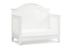 Franklin & Ben Beckett 4-in-1 Convertible Curve Top Crib, Warm White -Children's Products M34401RW White Background 04 16887.1667236708