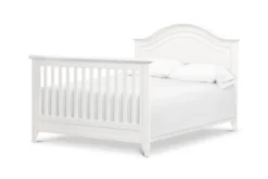 Franklin & Ben Beckett 4-in-1 Convertible Curve Top Crib, Warm White -Children's Products M34401RW White Background 05 54990.1667236708