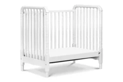 Davinci Jenny Lind 3-in-1 Convertible Mini Crib -Children's Products M7398W White Background 03 90640.1627762904