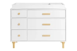 Babyletto Lolly 6-Drawer Double Dresser -Children's Products M9016WN White Background 02 06065.1611533231