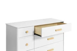 Babyletto Lolly 6-Drawer Double Dresser -Children's Products M9016WN White Background 05 51862.1611533212