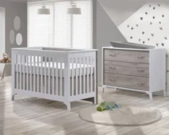 Tulip Metro 2 Piece Set - Convertible Crib + 3 Drawer Dresser