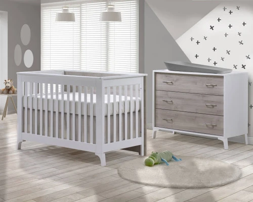 Tulip Metro 2 Piece Set - Convertible Crib + 3 Drawer Dresser 1 Tulip Metro 2 Piece Set - Convertible Crib + 3 Drawer Dresser