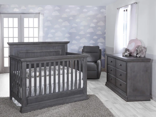 Pali Modena 2 Piece Nursery Set - Forever Crib + Double Dresser 1 Pali Modena 2 Piece Nursery Set - Forever Crib + Double Dresser