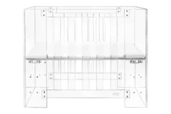 Nursery Works Vetro Mini Crib, Clear Acrylic -Children's Products NW1098CA White Background 03 83250.1535736443