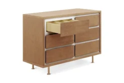 Nursery Works Novella Double Dresser, Stained Ash/Ivory -Children's Products NW15026AY White Background 03 25973.1535737321