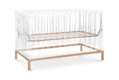 Nursery Works Luma Crib, Clear Acrylic & Rose Gold -Children's Products NW3801KGLD White Background 04 89592.1645823271