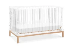 Nursery Works Luma Crib, Clear Acrylic & Rose Gold