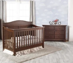 Pali Napoli Arch Top 2 Piece Nursery Set - Forever Crib + Double Dresser