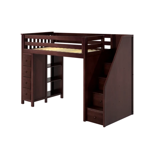 Jackpot! All-In-One Twin Storage High Loft Bed W/ Staircase 1 Jackpot! All-In-One Twin Storage High Loft Bed W/ Staircase