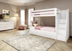Jackpot Kids Sunderland Twin Staircase Bunk Bed -Children's Products Sunderland 002 lifestyle with Underbed Drawers 67974.1596408245