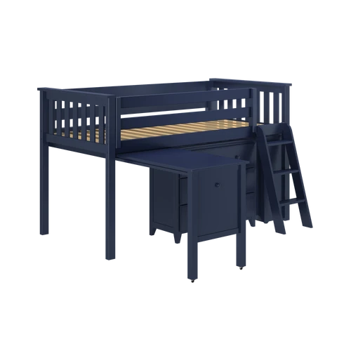 Jackpot Twin Low Loft Bed W/ 3 Drawer + Desk + Bookcase 3 Jackpot Twin Low Loft Bed W/ 3 Drawer + Desk + Bookcase - Image 3