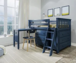 Jackpot Twin Low Loft Bed W/ 2 X 3 Drawers + Desk