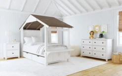 Westwood Lodge 6 Drawer Double Dresser -Children's Products complete twin bed full roof room scene 69852.1674423475