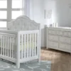 Pali Cristallo 2 Piece Nursery Set W/ White Vinyl Panel - Forever Crib + Double Dresser