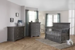 Pali Ragusa 3 Piece Nursery Set - Forever Crib + Double Dresser + Chest